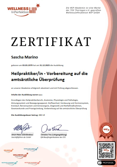 Heilpraktiker – Vorbereitung amtsärztliche Prüfung